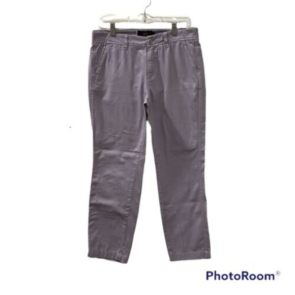 J. Crew Womens Chino Flat Front Slash Pocket Purple Chino Pants Size 6 - Picture 1 of 12